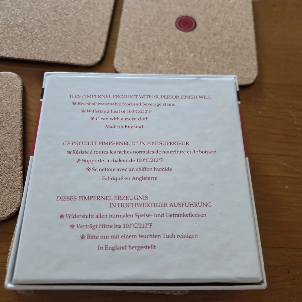 Pimpernel Poinsettia Coasters (6 In Box) Coasters Are In Excellent Condition